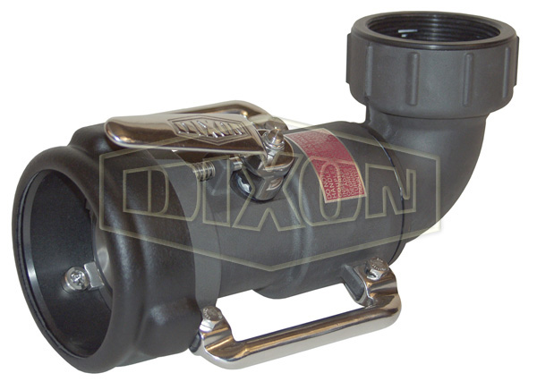 Bayonet Style Dry Disconnect 90° Swivel Coupler x Female NPT